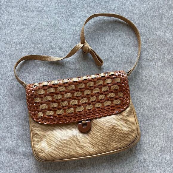 Anthropologie Handbags - Walter Katten Made in Italy Woven Leather Crossbody Purse